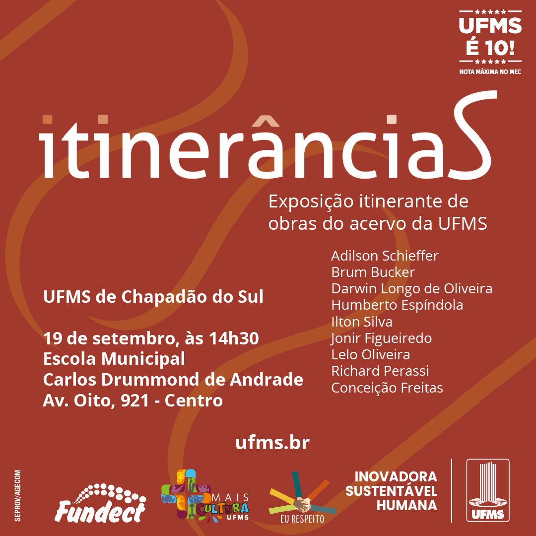 Exposição Itinerancias - Chapadão do Sul 2025. Imagem: Divulgação