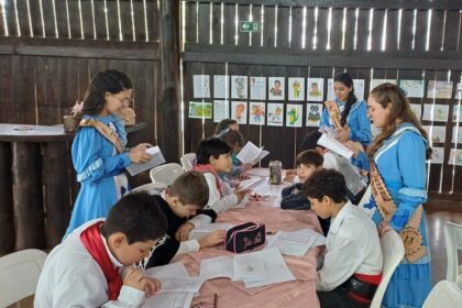 No CTG de Sidrolândia, a oficina folclórica foi organizada pelas prendas juvenis Foto: Equipe CTG Campos da Vacaria