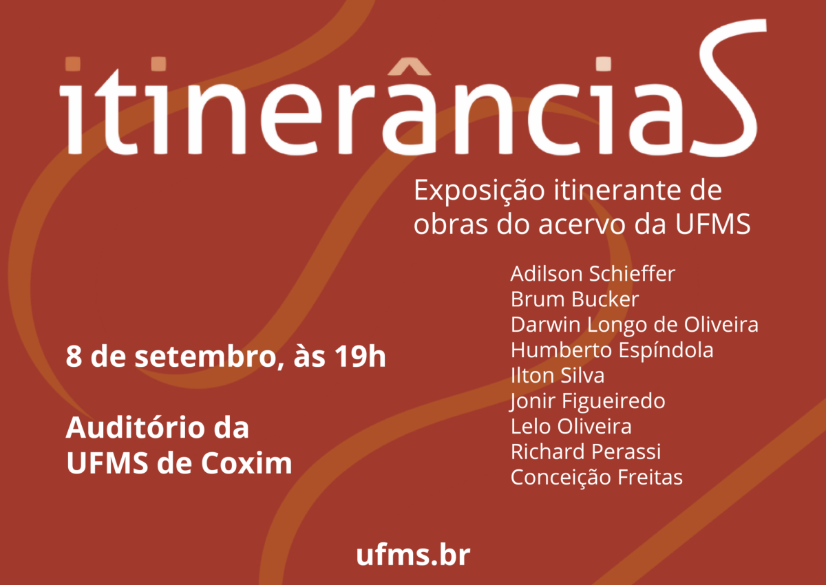 Exposição Itinerâncias chega à UFMS de Coxim com obras de grandes artistas sul-mato-grossenses